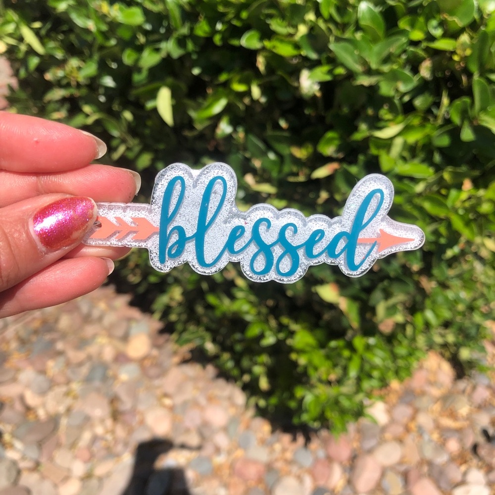 BLESSED- Keychain custom